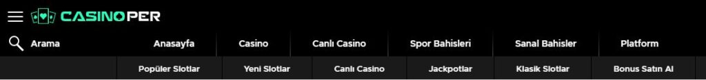 casinoper bahis seçenekleri
